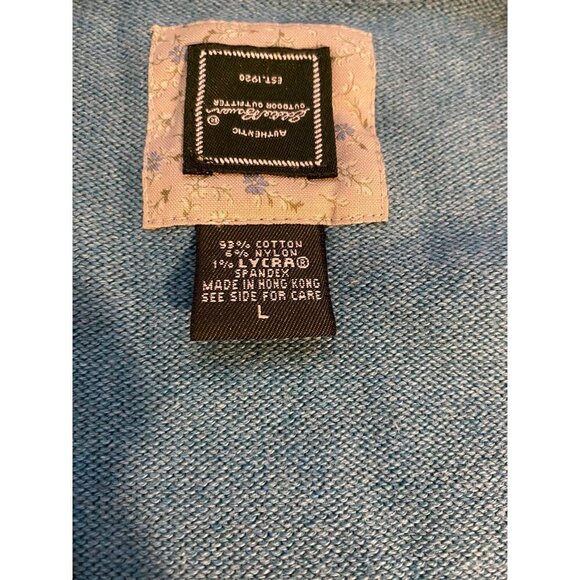 Eddie Bauer Outdoor Outfitter Sweater Women L V-Neck Long Sleeve Blue Top Casual - Picture 3 of 9